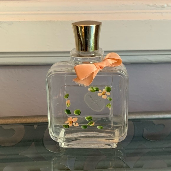Gale Blashka Other - Hand painted peach flowers perfume bottle by Gale Blashka Guilt Reflections